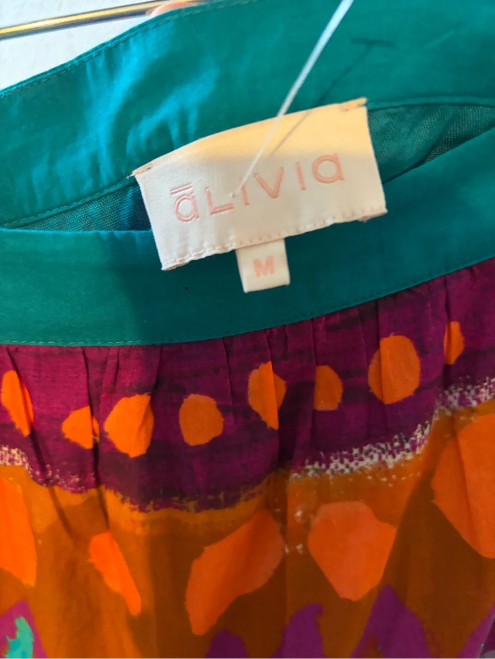 ālivia  Bohemian Tiered Maxi Skirt - Teal, Purple & Orange